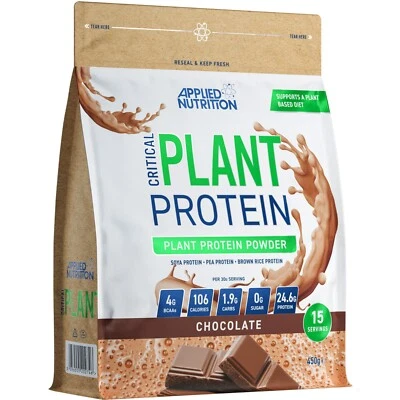 Vegan Protein Powder Critical Plant Based Soy Pea Brown Rice Protein 15 Servings
