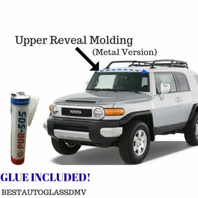 Parabrisas superior blanco para Toyota FJ Cruiser 2007-2014 con pegamento Foto 1 de 4