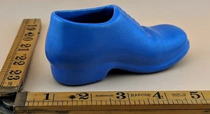 Haeger Pottery Planter Small Mens Dress Shoe Blue Made in USA Labeled - Picture 1 of 4