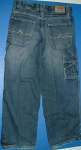 Older Boys Husky Blue Jeans Pipeline Faded Glory Gold Legendary Panyc - Picture 1 of 2