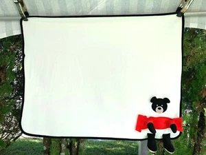VERY RARE Vintage Teddy Bear Baby Nursery SUPER SOFT Blanket Throw 35" x 27" - Picture 1 of 5