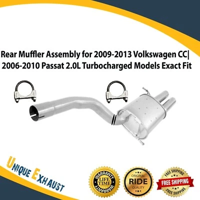 Conjunto de silenciador trasero para Volkswagen CC 2009-2013|2006-2010 Passat 2,0 LT turboalimentado Foto 1 de 4