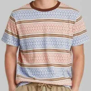 Original Use Boys Short Sleeve Crew Neck Tees Stripes T-shirts Brown Size S NWT - Picture 1 of 6