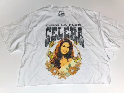NUEVO CON ETIQUETAS Selena Como La Flor Música Camiseta Recortada Para Mujer S/M Manga Corta Forever21 Foto 1 de 4