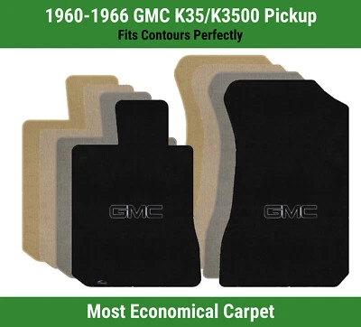 Передние коврики Lloyd Velourtex для пикапа 60-66 GMC K35/K3500 с черным GMC 1 - Изображение 1 из 4