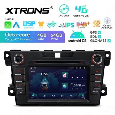 AUTORADIO ANDROID 4/64GB STEREO AUTO 7" MAZDA CX-7 NAVI COMANDI VOLANTE CARPLAY - Immagine 1 di 4