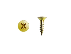 Reisser®  Spanplattenschrauben  3,5 x 12 mm - PZ2 gelb verzinkt (Menge wählbar) - Bild 1 von 1