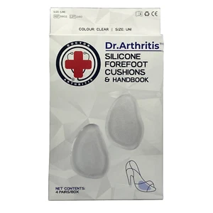 Silicone Foot Cushions Forefoot High Heel Inserts Insoles Shoe Pads 4 Pairs NEW - Picture 1 of 8