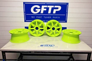 2016 POLARIS RZR 1000 OEM WHEEL SET WHEELS RIMS CHARTREUSE SHERBERT 15x7 ET 55 - Picture 1 of 21