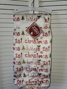 Neu mit Etikett Baby Thro Baby erste Weihnachts-Plüschdecke 30""x40"" Reverse to Sherpa - Bild 1 von 3