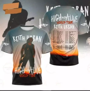 Keith Urban High And Alive World Tour AOP 3D Camiseta Regalos Fan SG930 - Imagen 1 de 3
