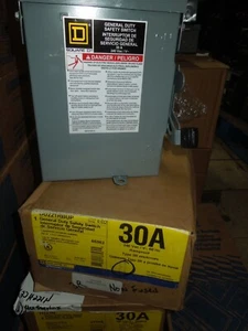 Square D DU221RBUP General Duty Non-Fused Safety Switch 30A 2P 240V NEMA 3R New - Picture 1 of 5