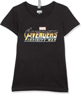 MARVEL Avengers Infinity War Grungy Alternate Logo Girls T-Shirt Large 10/12 NEW - Picture 1 of 6