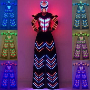 LED Robot Suit Clothes Stilts Walker Luminous Dance Show Party Cosplay Costume - Picture 1 of 10