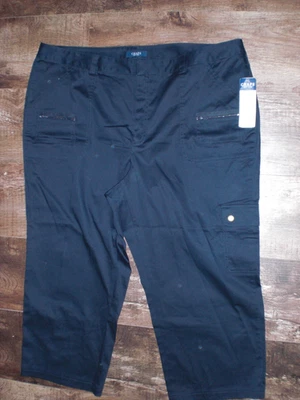 CHAPS NWT Beach Length Pants Size 20W A Very Deep Navy Blue Ret.: $55.00 - Image 1 of 4
