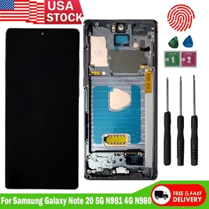 For Samsung Galaxy Note 20 5G N981 4G N980 OLED LCD Display Touch Screen w/Frame - Picture 1 of 7