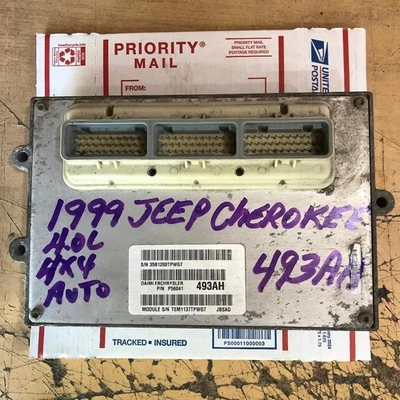 Jeep Cherokee XJ 1999 99 4,0 4X4 AT ECU ECM motor computador P56041493AH 493 Foto 1 de 2