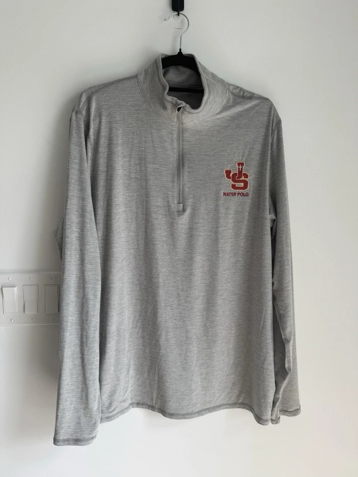 Vuori Masculino XL Ease Performance Meio Zíper 2.0 Cinza Urze ***Logotipo Polo Aquático** - Imagem 1 de 4