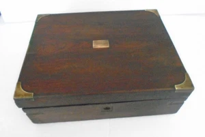Antique Lap Desk With Provinance 1865 Oswego New York  & 1900 Detroit Mi - Picture 1 of 15