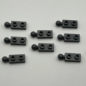 LEGO Dark Bluish Gray Plate, 1 x 2 with Tow Ball on End. QTY 8 Part No. 22890 - Picture 1 of 1