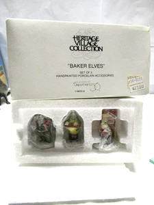 Department 56 Heritage Village Collection Baker Elves #5603-0 Set of 3 - Picture 1 of 4