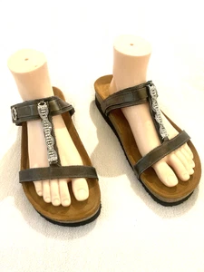 Naot Malibu bronzefarbene Damen-Slipper mit Riemen Größe 12-12,5M, gebraucht, in einwandfreiem Zustand - Bild 1 von 13