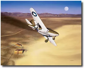 The Beginning de Mike Machat - Bell XP-59 Airacomet - Estampado artístico de aviación - Imagen 1 de 1
