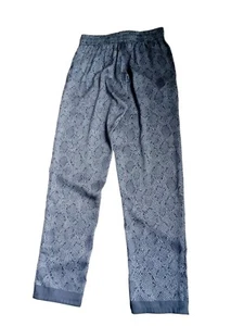 J McLaughlin Womens High Rise Sraight Slver Gray Snakeskin Pants Stretchy XS - Picture 1 of 12