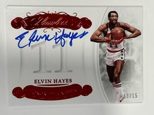 2017-18 Panini Flawless Honored Numbers Elvin Hayes Ruby auto /15  #HN-EH HOF