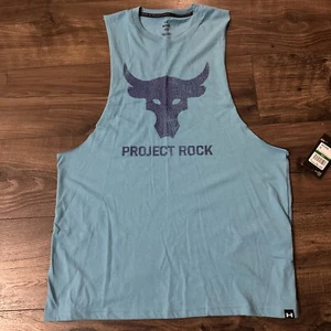 Under Armour Project Rock Men's Tank Top Sleeveless Training Gym Shirt Sz L - Picture 1 of 4