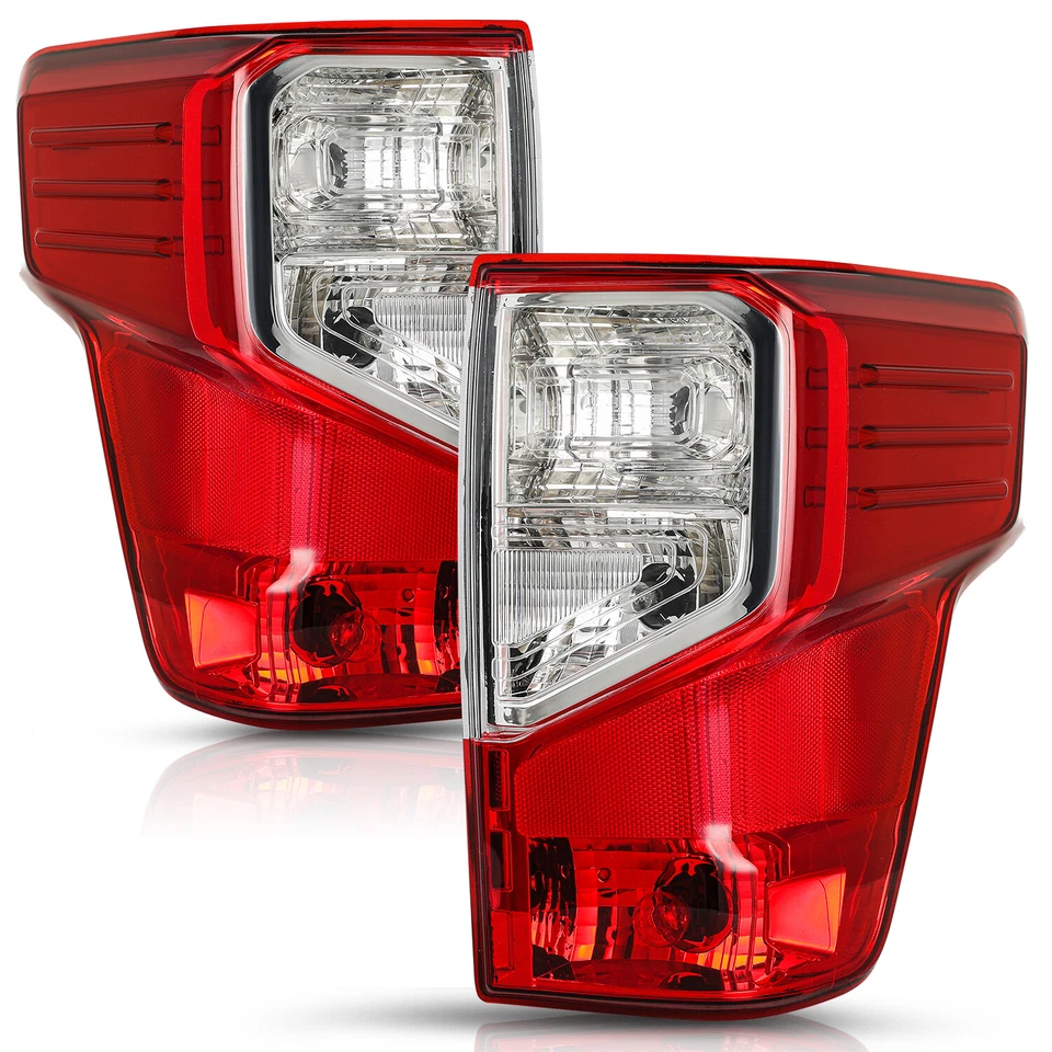 For 2016-2023 2021 Nissan Titan XD Chrome Rear Tail Lights Assembly Lamps Pair  - Image 1 of 4