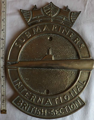 Military Brass Submariners International British Section Regimental Plaque (2186 - Image 1 of 4