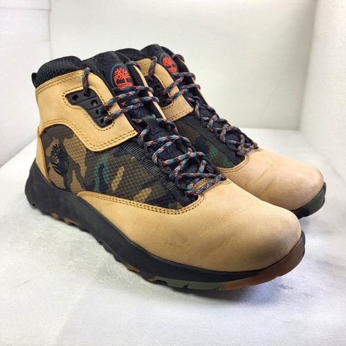 TIMBERLAND Solar Wave Mid stivali da passeggio da donna nabuk grano mimetico UK5 5 (X320)