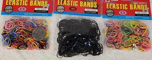 3 PACKS OF MIX COLOR woman girl elastic Rubber Band Braids Hair pony tail holder - Picture 1 of 4