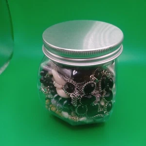 Lot Or Clear Jar Full Of 12 Necklaces - Picture 1 of 15