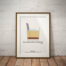 Careful Man, There's A Beverage Here, White Russian Unframed Print