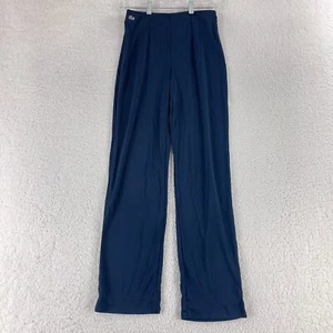 Pantalones de pierna recta azules Lacoste para mujer tiro medio hechos en Francia cremallera talla 4 - Imagen 1 de 16