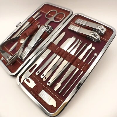 19pc Mani/Pedi Care Kit, Nail Clippers, Nail Files, Tweezers, Toenail Cutters - Image 1 of 4