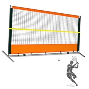 Tennis Rebound Practice Wall - 12ft x 6ft Rebounder Net for Tennis & Racquet - Picture 1 of 7