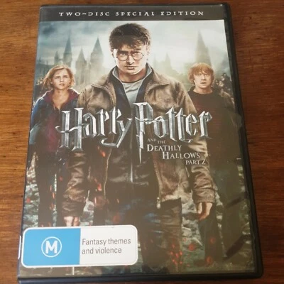 Harry Potter and the Deathly Hallows Part 2 DVD R4 Like New! FREE POST - image 1 of 4