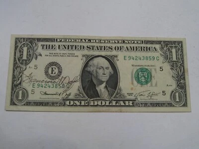 1974 $1 FRN Note COURTESEY AUTOGRAPH Treasurer Francine I Neff.  #27 - Image 1 of 4