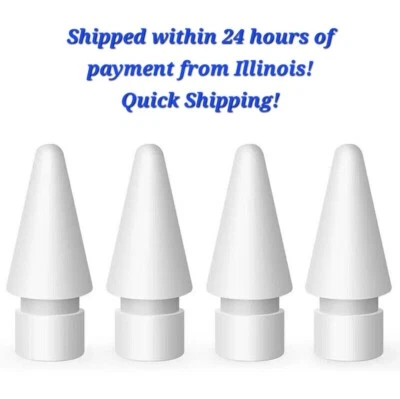 Apple Pencil Replacement Tips 1st Gen 2nd Gen Pen iPad- iPad Pro (4 Total) - Image 1 of 4