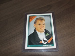 1991-92 O-Pee-Chee San Jose Sharks dean kolstad # 4s