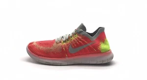 Nike Free RN Flyknit Women's Orange Neon Grey Running Shoe Size 6.5 - Picture 1 of 8