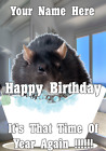 Gerbil Rat bd31 Bath Time Fun Cute Birthday Card A5 Personalised Greetings