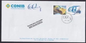 SELLO GENÉRICO DE BRASIL # PGS001 FDC CON BANDERA DE ISRAEL para 60ª ANN de ISRAEL - RARO - Imagen 1 de 1
