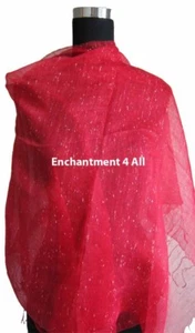New Large Elegant Silk Long Scarf Shawl Wrap, Red - Picture 1 of 4