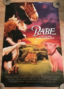 Original 1995 Babe Filmplakat signiert von James Cromwell / kostenloser Versand! - Bild 1 von 2