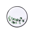  8 Inch Green Plant Patterned Plate Round Ceramic Plates Breakfast