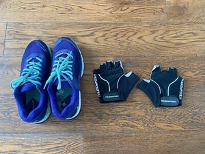 Specialized Clip In Cycling Shoes + Muddyfox Cycling Gloves - Picture 1 of 4